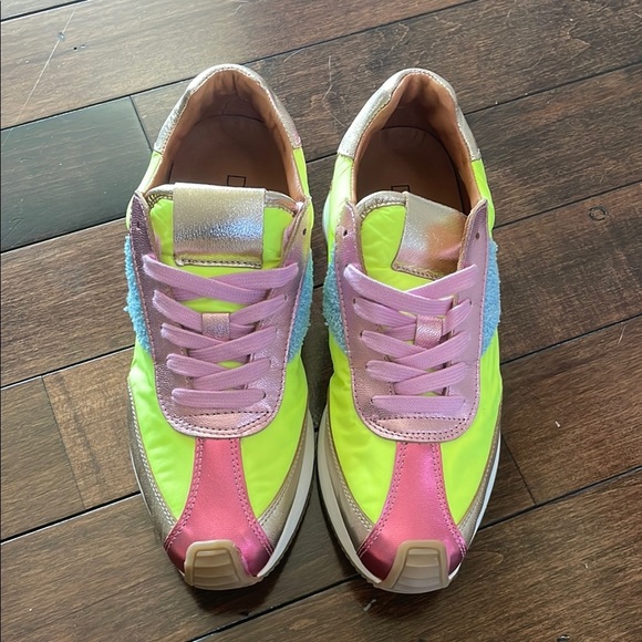 DWRS Label Made in Portugal Leather sneakers Multicolor Metallic Womens 7.5 NWOB - Picture 2 of 10